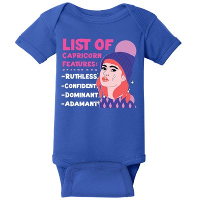 Capricorn Zodiac: List Of Capricorn Features Gift Baby Bodysuit