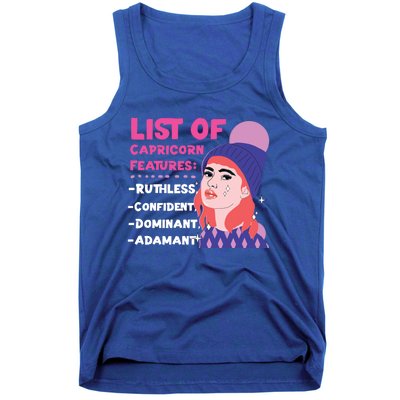 Capricorn Zodiac: List Of Capricorn Features Gift Tank Top