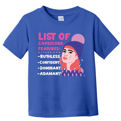 Capricorn Zodiac: List Of Capricorn Features Gift Toddler T-Shirt