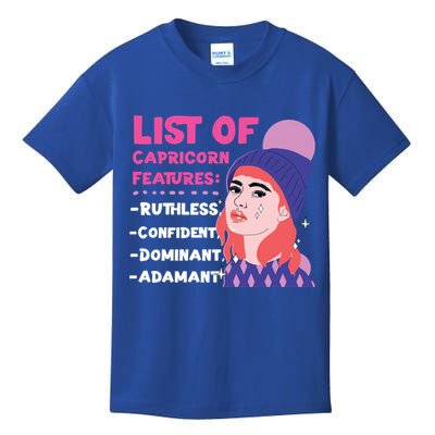 Capricorn Zodiac: List Of Capricorn Features Gift Kids T-Shirt