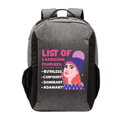 Capricorn Zodiac: List Of Capricorn Features Gift Vector Backpack
