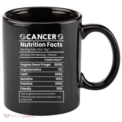 Cancer Zodiac Nutrition Facts 11oz C Handle Ceramic Mug