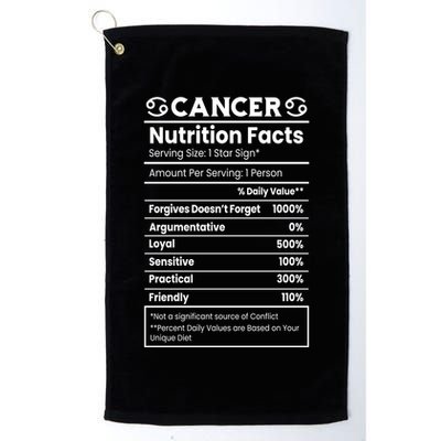 Cancer Zodiac Nutrition Facts Golf Towel