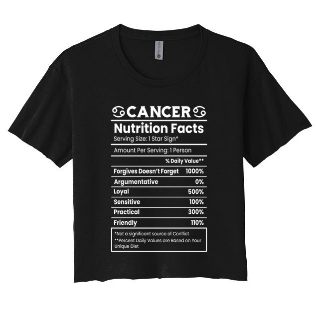 Cancer Zodiac Nutrition Facts Crop Top
