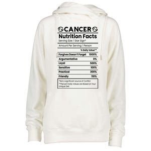 Cancer Zodiac Nutrition Facts Womens Funnel Neck Pullover Hood