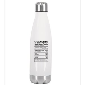 Cancer Zodiac Nutrition Facts Stainless Steel Insulated Water Bottle