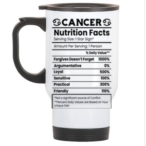 Cancer Zodiac Nutrition Facts Stainless Steel Travel Mug