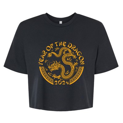 Chinese Zodiac New Year Of The Dragon Lunar 2024 Bella+Canvas Jersey Crop Tee