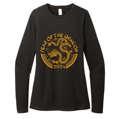 Chinese Zodiac New Year Of The Dragon Lunar 2024 Womens CVC Long Sleeve Shirt