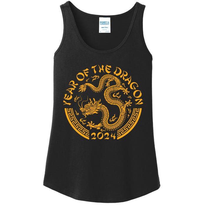 Chinese Zodiac New Year Of The Dragon Lunar 2024 Ladies Essential Tank