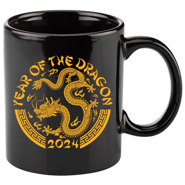 Chinese Zodiac New Year Of The Dragon Lunar 2024 11oz C Handle Ceramic Mug