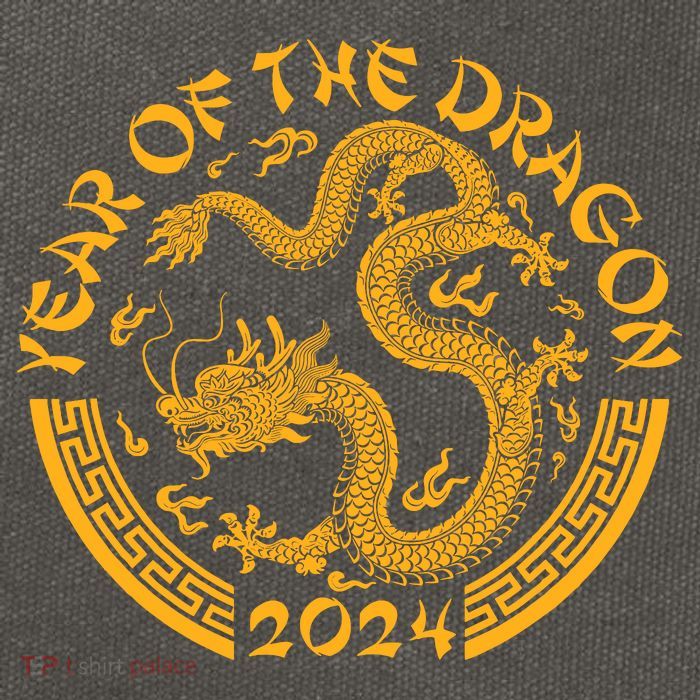 Chinese Zodiac New Year Of The Dragon Lunar 2024 Cotton Canvas Backpack