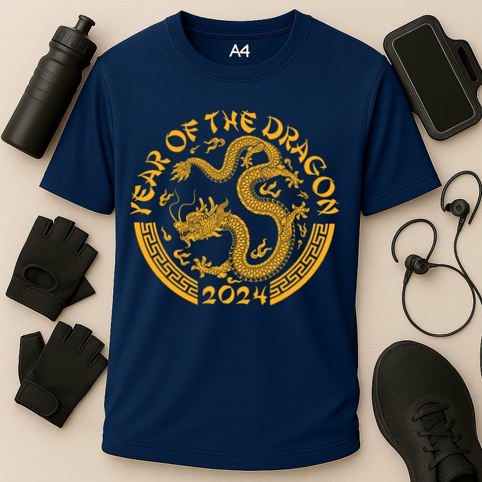 Chinese Zodiac New Year Of The Dragon Lunar 2024 Cooling Performance Crew T-Shirt