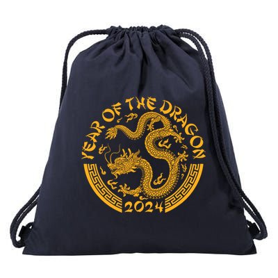Chinese Zodiac New Year Of The Dragon Lunar 2024 Drawstring Bag