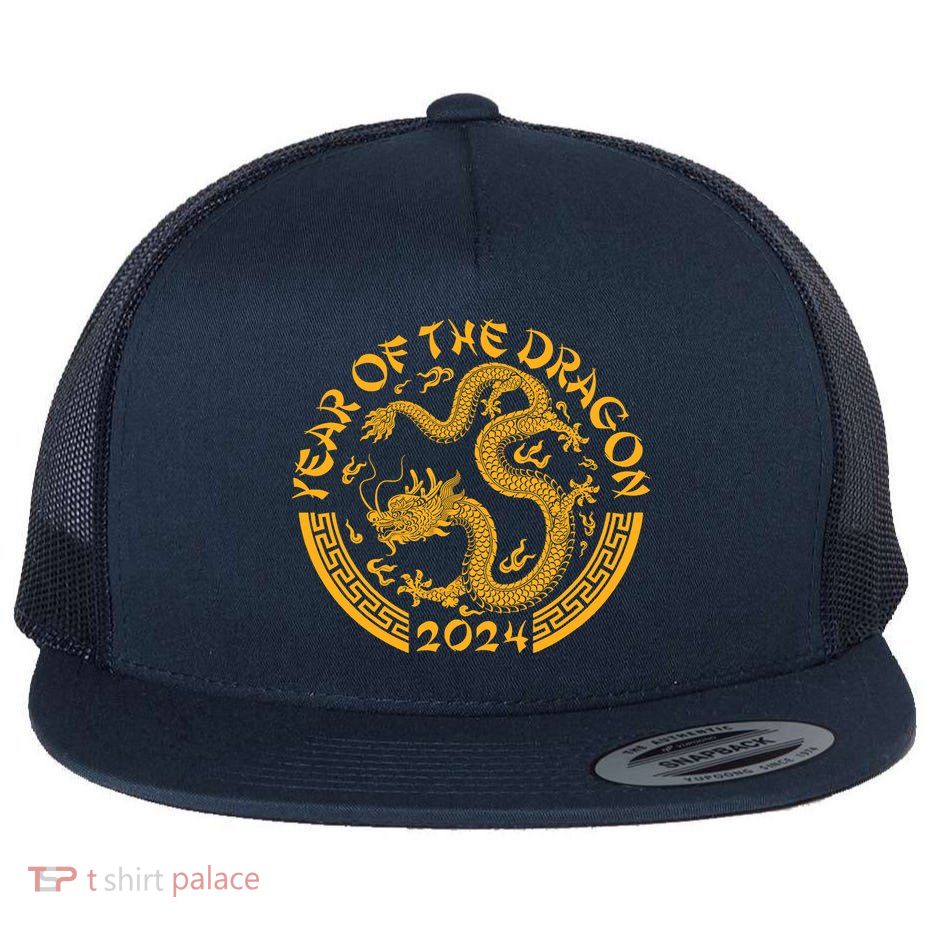 Chinese Zodiac New Year Of The Dragon Lunar 2024 Flatbill Hat