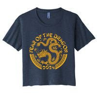 Chinese Zodiac New Year Of The Dragon Lunar 2024 Women's Crop Top Tee