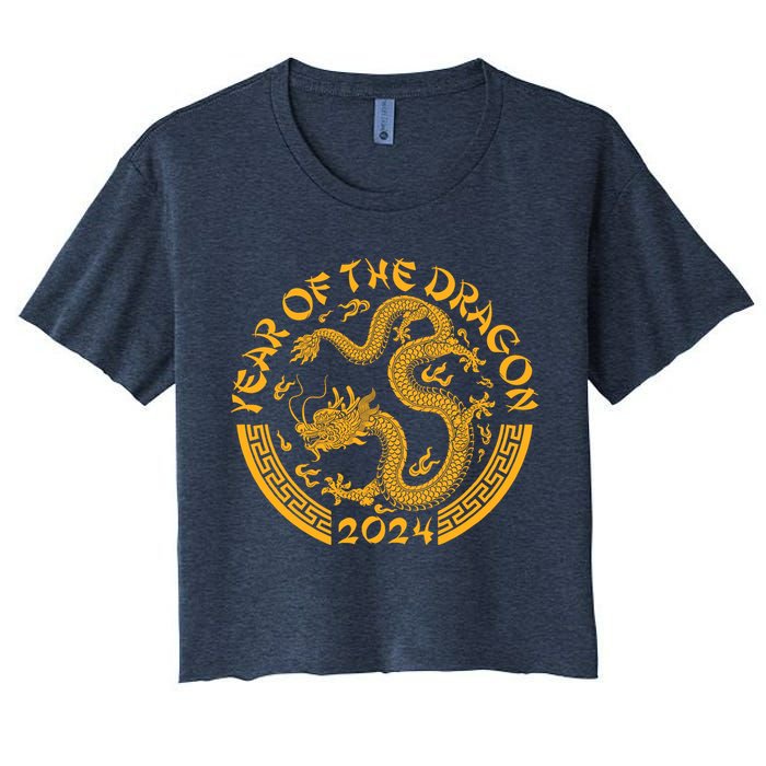 Chinese Zodiac New Year Of The Dragon Lunar 2024 Women's Crop Top Tee