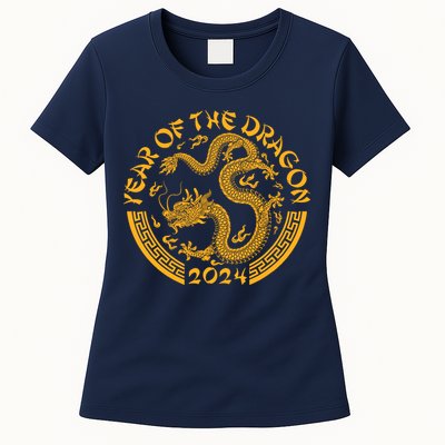 Chinese Zodiac New Year Of The Dragon Lunar 2024 Womens T-Shirt