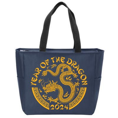Chinese Zodiac New Year Of The Dragon Lunar 2024 Zip Tote Bag