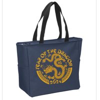 Chinese Zodiac New Year Of The Dragon Lunar 2024 Zip Tote Bag