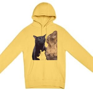 Cat Zoning Out Meme Popular Internet Meme Premium Pullover Hoodie