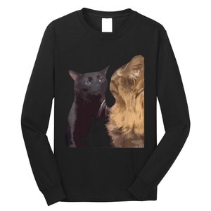 Cat Zoning Out Meme Popular Internet Meme Long Sleeve Shirt