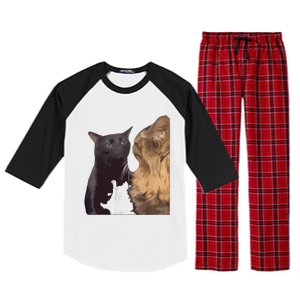 Cat Zoning Out Meme Popular Internet Meme Raglan Sleeve Pajama Set