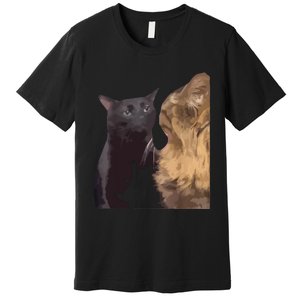 Cat Zoning Out Meme Popular Internet Meme Premium T-Shirt