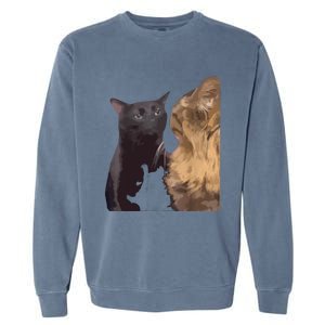 Cat Zoning Out Meme Popular Internet Meme Garment-Dyed Sweatshirt