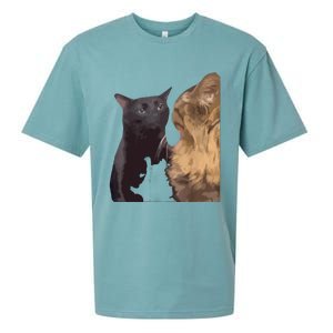 Cat Zoning Out Meme Popular Internet Meme Sueded Cloud Jersey T-Shirt