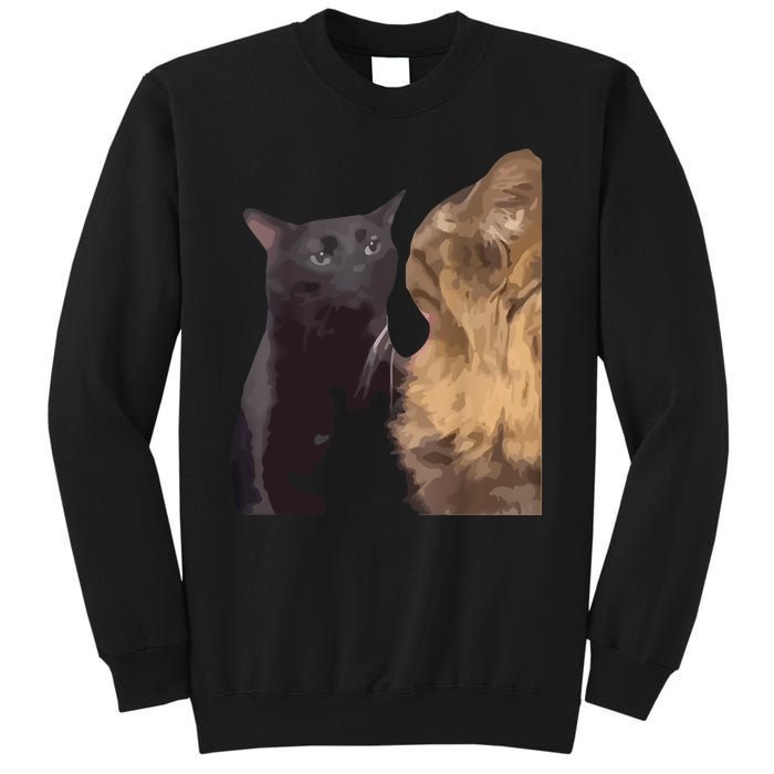 Cats Zoning Out Meme Sweatshirt