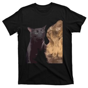 Cats Zoning Out Meme T-Shirt