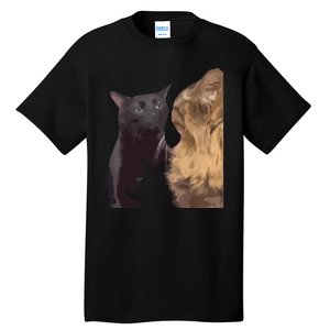 Cats Zoning Out Meme Tall T-Shirt