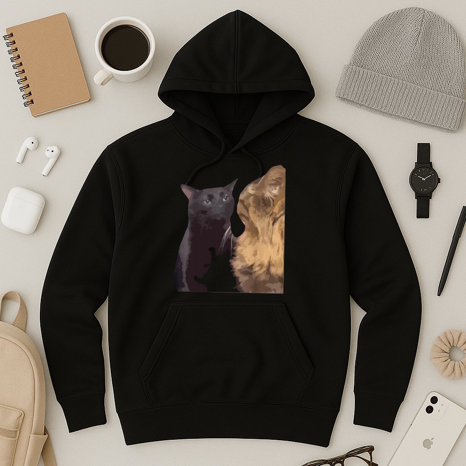 Cat Zoning Out Meme Popular Internet Meme Hoodie