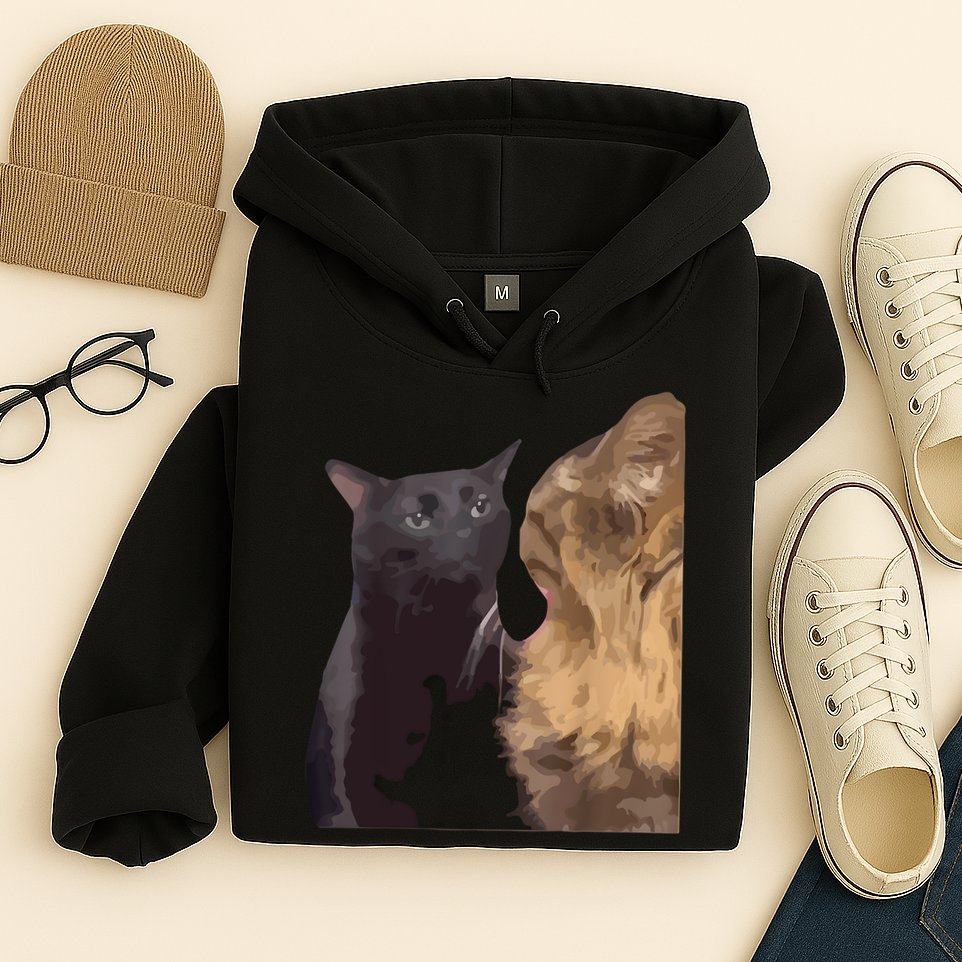 Cat Zoning Out Meme Popular Internet Meme Hoodie