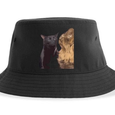 Cat Zoning Out Meme Popular Internet Meme Sustainable Bucket Hat
