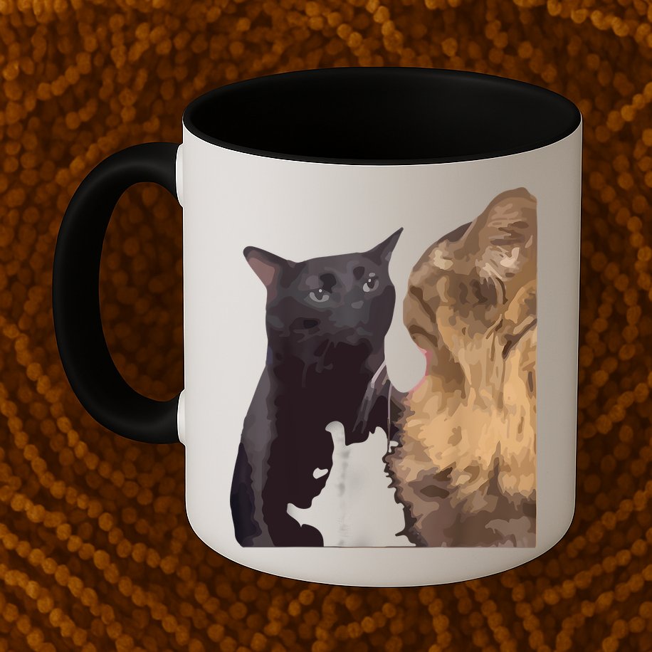 Cat Zoning Out Meme Popular Internet Meme Mug