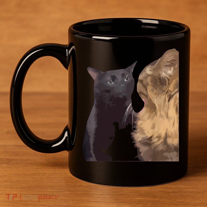 Cat Zoning Out Meme Popular Internet Meme 11oz C Handle Ceramic Mug