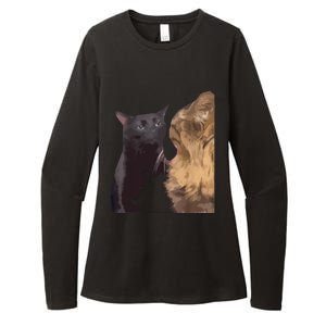 Cat Zoning Out Meme Popular Internet Meme Womens CVC Long Sleeve Shirt