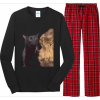 Cat Zoning Out Meme Popular Internet Meme Long Sleeve Pajama Set