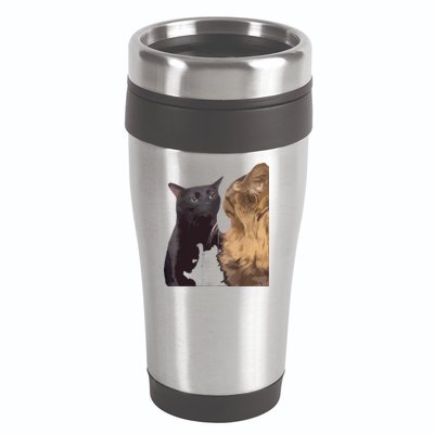 Cat Zoning Out Meme Popular Internet Meme 16oz Travel Tumbler