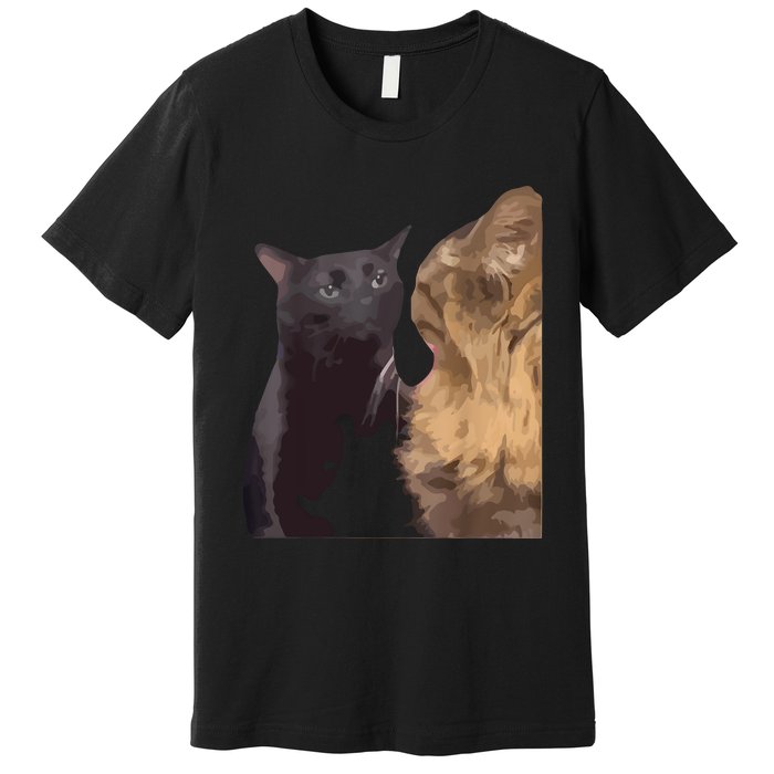 Cat Zoning Out Meme Popular Internet Meme Premium T-Shirt