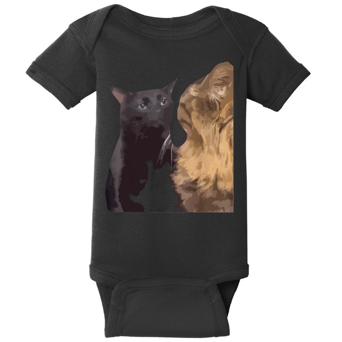 Cat Zoning Out Meme Popular Internet Meme Baby Bodysuit