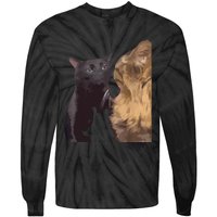 Cat Zoning Out Meme Popular Internet Meme Tie-Dye Long Sleeve Shirt