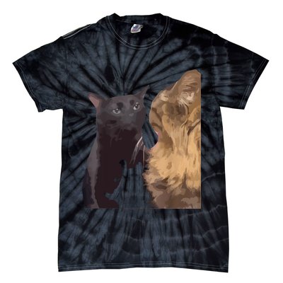 Cat Zoning Out Meme Popular Internet Meme Tie-Dye T-Shirt
