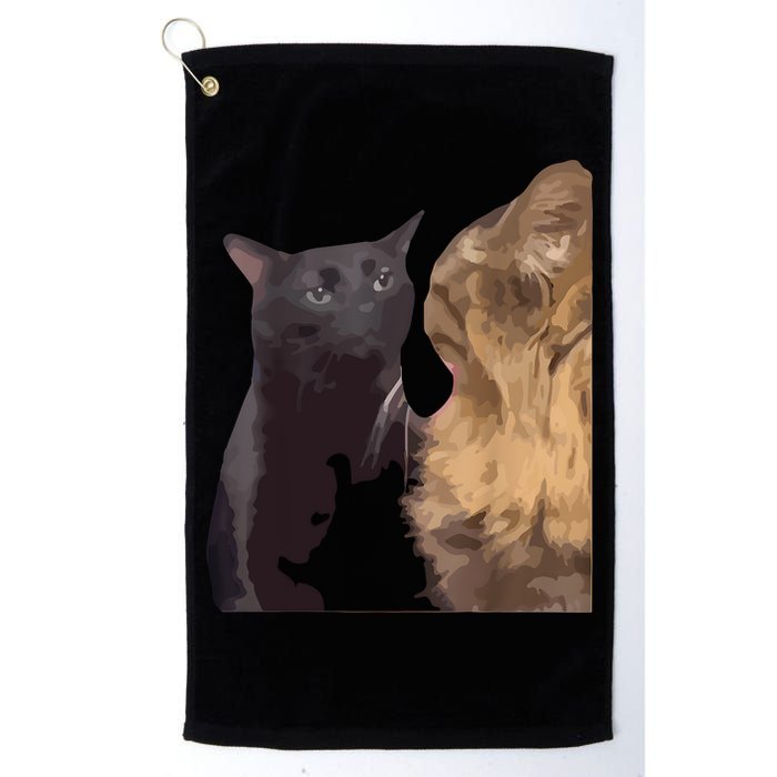 Cat Zoning Out Meme Popular Internet Meme Golf Towel