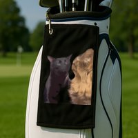 Cat Zoning Out Meme Popular Internet Meme Golf Towel