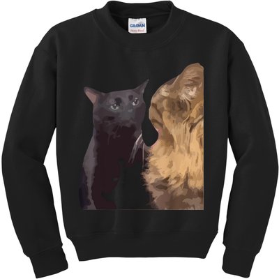 Cat Zoning Out Meme Popular Internet Meme Kids Sweatshirt