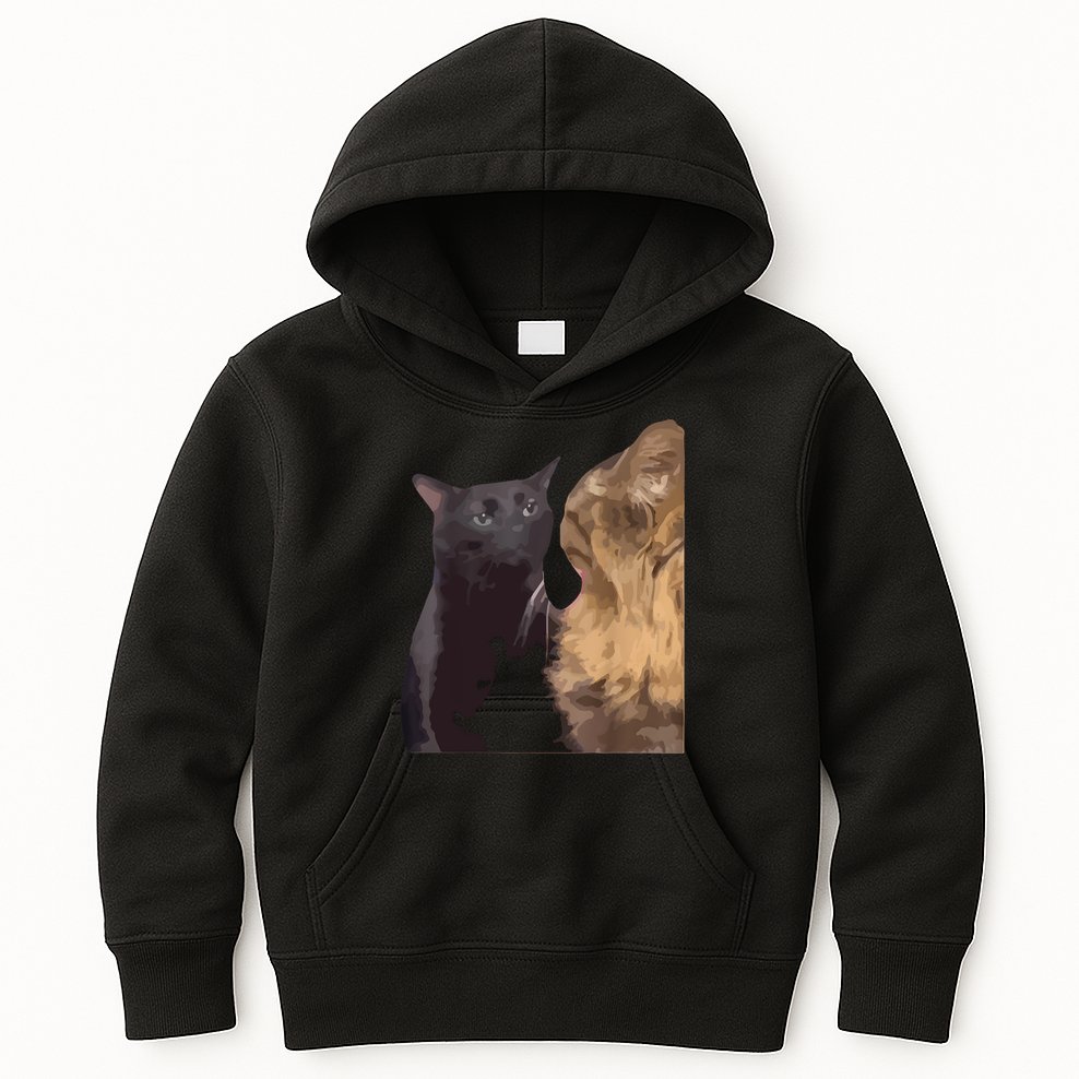 Cat Zoning Out Meme Popular Internet Meme Kids Hoodie