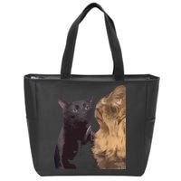 Cat Zoning Out Meme Popular Internet Meme Zip Tote Bag